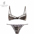 FDBL7103115 katrina kaif nuevo xxx lux nuevo diseño de leopardo de seda triángulo bralettte sujetador y tanga panti ropa interior de mujer en la foto